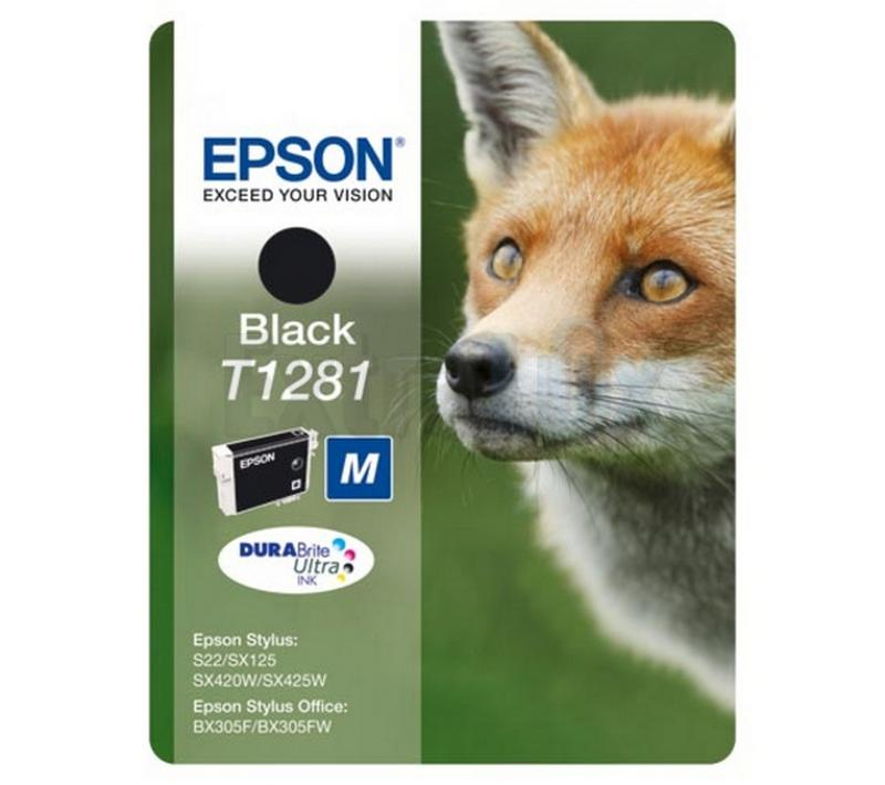 EPSON ČRNILO C13T12814012 BLACK ZA S22/BX305