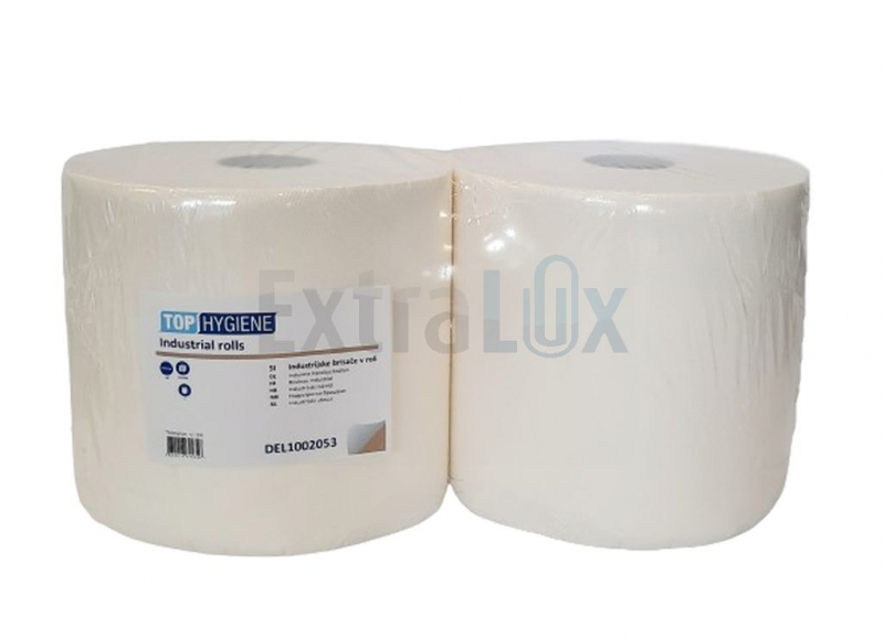 BRISAČE DVOSLOJNE INDUSTRIJSKE TOPHYGIENE DEL1002053 BELE 2/1