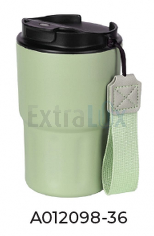 LONČEK TERMO IZ NERJAVEČEGA JEKLA, TOPLOTNO IZOLIRAN Z DRŽALOM  320 ML