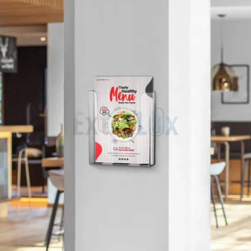 STOJALO STENSKO POKONČNO A5 DONAVA Z LUKNJAMA, PROZORNO