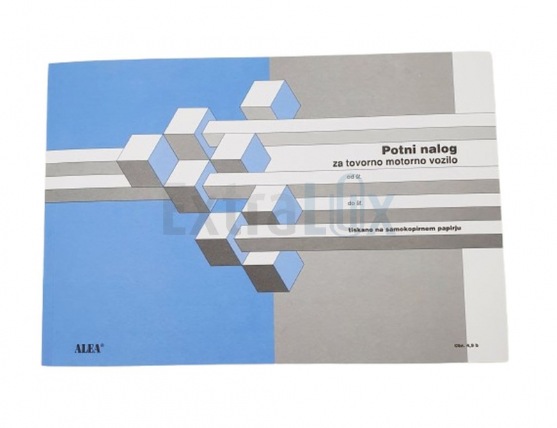 OBRAZEC 4,9B POTNI NALOG ZA TOVORNO MOTORNO VOZILO A4 LEŽEČ KOPIRNI