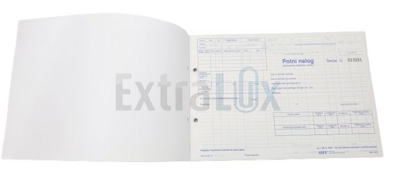 OBRAZEC 4,9B POTNI NALOG ZA TOVORNO MOTORNO VOZILO A4 LEŽEČ KOPIRNI