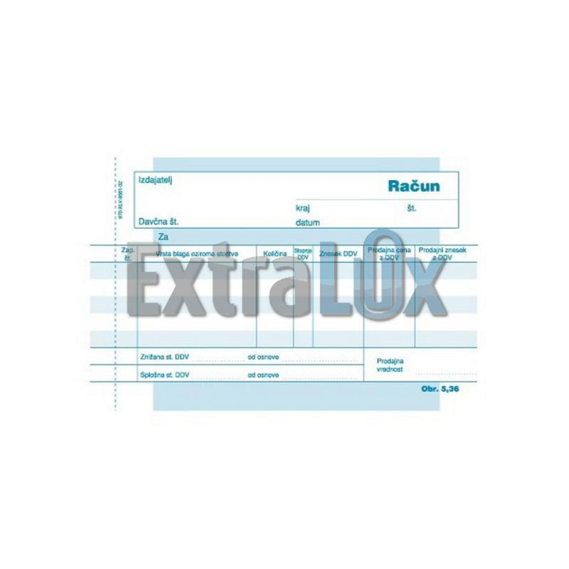 OBRAZEC 5,36 RAČUN A6 KOPIRNI