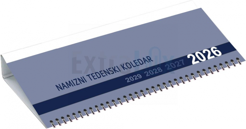 KOLEDAR NAMIZNI LEŽEČI TEMNO MODER  2026