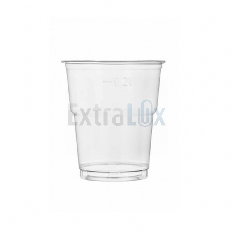 KOZARCI PLASTIČNI rPET 2DL TRDI PROZORNI 50/1