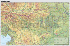 ZEMLJEVID STENSKI SLOVENIJA 100X70 PLASTIFICIRAN
