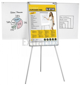 TABLA BELA NA STOJALU 70X102  MAGNETNA BI-OFFICE EASY BI2306046 Z IZVLEČNIMI ROKAMI