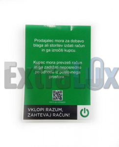 NALEPKA A6 105X148 MM KN252 VKLOPI RAZUM, ZAHTEVAJ RAČUN