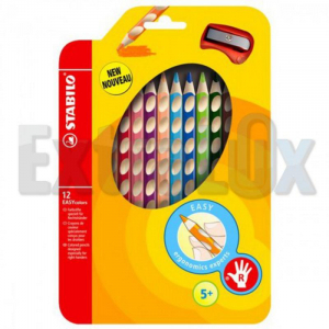 BARVICE STABILO 332 EASY COLORS TRIROBNE GRIP ZA DESNIČARJE + ŠILČEK 1/12