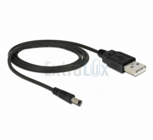 KABEL USB M NAPAJALNI M DC 5,5fix2,1mm, 1M, ČRN DELOCK (8519248)