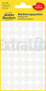 ETIKETE AVERY ZWECKFORM 3145 FI 12MM BELE (270 ETIKET)