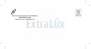 KUVERTA AMERIKANKA 23X11 LO SI S TISKOM CSD GORENJSKA ENOTA ŠKOFJA LOKA 1/0 pp