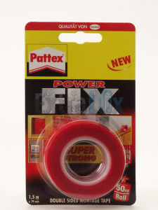 LEPILNI TRAK PATTEX 19MMX1,5M OBOJESTRANSKI POWER FIX