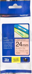 TRAK BROTHER P-TOUCH TZE-B51 24MM ČRNA NA FLUO.ORANŽNEM