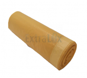 VREČKE ZA SMETI 700X1000 120L LDPE MOČNE S TRAKOM RUMENE 1/10