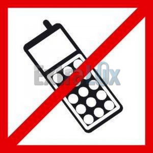NALEPKA PREPOVEDAN MOBITEL KN210 130X130MM