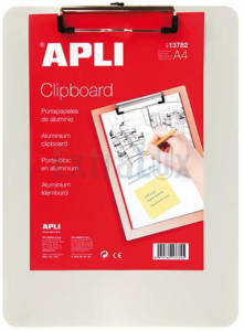 PODLOGA Z VPENJALNO SPONKO APLI A4 ALUMINIJ AP013782