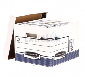 ŠKATLA ARHIVSKA 335X285X390 FELLOWES FE0026101 MODRA-BELA