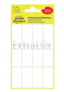 ETIKETE AVERY ZWECKFORM 3077 38x18 (72 ETIKET)