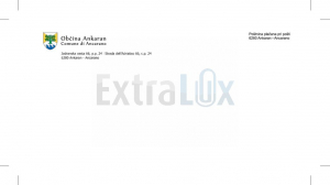 KUVERTA AMERIKANKA 23X11 SI LO BD S TISKOM OBČINA ANKARAN 0/4 pp