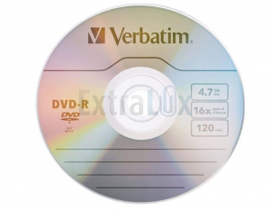 DVD-R VERBATIM 4,7GB 120MIN 16X TORTICA (97493) 1/50