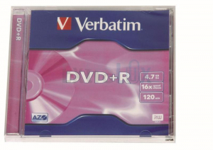 DVD+R VERBATIM 4,7GB 120MIN 16X JC 1/1