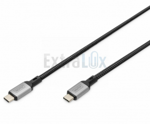 KABEL USB 4,0 C-C 1M ČRN DIGITUS, 8K 60Hz 100W 3M, DB-300443-030-S ČRN (8519399)