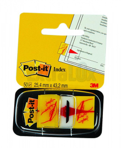 OZNAČEVALEC INDEX POST-IT 3M 680-31 25,4X43,2MM PODPIS