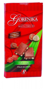 ČOKOLADA Z LEŠNIKI GORENJKA 100G