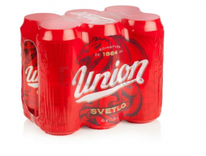 PIVO UNION SVETLO 0,5 PLOČEVINKA 1/6