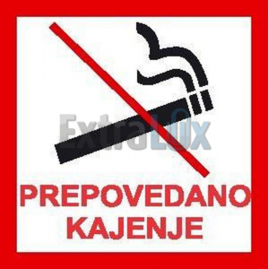 NALEPKA PREPOVEDANO KAJENJE RN2715 120X120MM