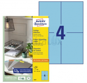 ETIKETE AVERY ZWECKFORM 3457 105X148 MODRE 100/1