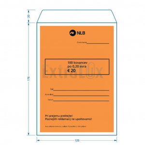 NLB-0044 VREČKA ZA KOVANCE PO 0,20 EUR 100/1