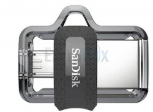 USB KLJUČ 64GB SANDISK ULTRA DUAL+MICRO SREBRNO-ČRN 3.0