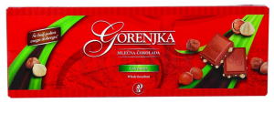 ČOKOLADA Z LEŠNIKI GORENJKA 250G