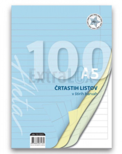 OBRAZEC 13,133/5 AKTA VLOŽNI LISTI ČRTE 9MM A5 BARVNI (4X25L)