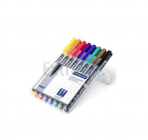 FLOMASTER STAEDTLER LUMOCOLOR 314 WP8 B PERMANENTNI OHP PRIREZANA KONICA 1,0-2,5MM 1/8