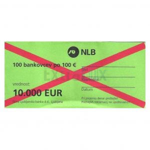 NLB-0039 PASICA ZA POŠKODOVANE BANKOVCE PO 100 EVROV 200/1