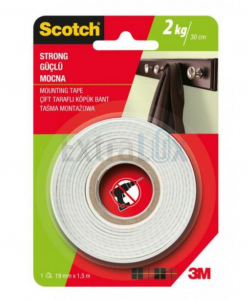 LEPILNI TRAK SCOTCH 3M 19MMX1,5M OBOJESTRANSKI MONTAŽNI