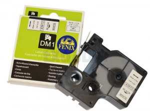 TRAK FENIX D1-43613 6MMX7M ČRNA NA BELEM KOMPATIBILEN (DYMO 43613 D1)