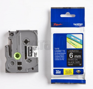 TRAK BROTHER P-TOUCH TZE-315 6MM BELA NA ČRNEM