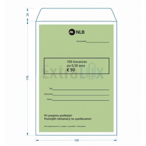 NLB-0045 VREČKA ZA KOVANCE PO 0,50 EUR 100/1