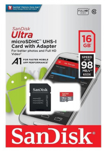 KARTICA SPOMINSKA MICRO SANDISK SDHC 16GB MOBILE 96MB/UHS-1/C10/A1 ADAPTER