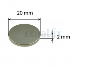 MAGNETI PLOŠČATI FI 20X2MM ZELO MOČNI SREBRNI DO 2,3KG 1/1