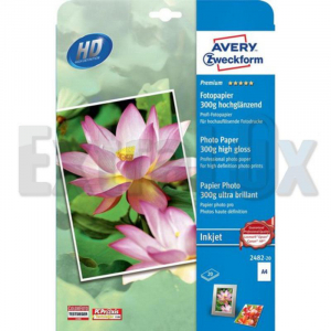 PAPIR FOTO A4 300G AVERY ZWECKFORM 2482 INK JET VISOKO SIJAJNI 1/20