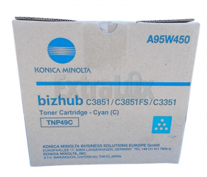 MINOLTA TONER A95W450 TNP49C CYAN ZA BIZHUB C3351/3851