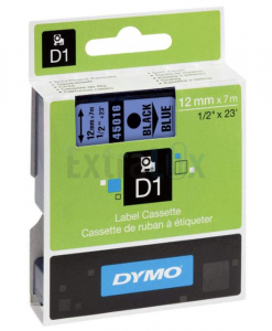 TRAK DYMO D1 12MMX7M ČRNA NA MODREM ART.45016 S0720560