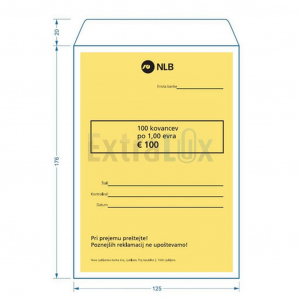 NLB-0046 VREČKA ZA KOVANCE PO 1,00 EUR 100/1