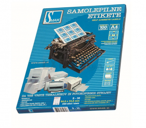 ETIKETE SMAK S-30 64,6X33,8 POLIESTER PROZORNE 1/100