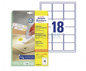 ETIKETE AVERY ZWECKFORM L6025REV 63,5X46,6 ODSTRANLJIVE 1/25